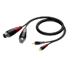 PROCAB CLA705/1.5 2 x XLR female - 2 x RCA/Cinch male 1,5 meter